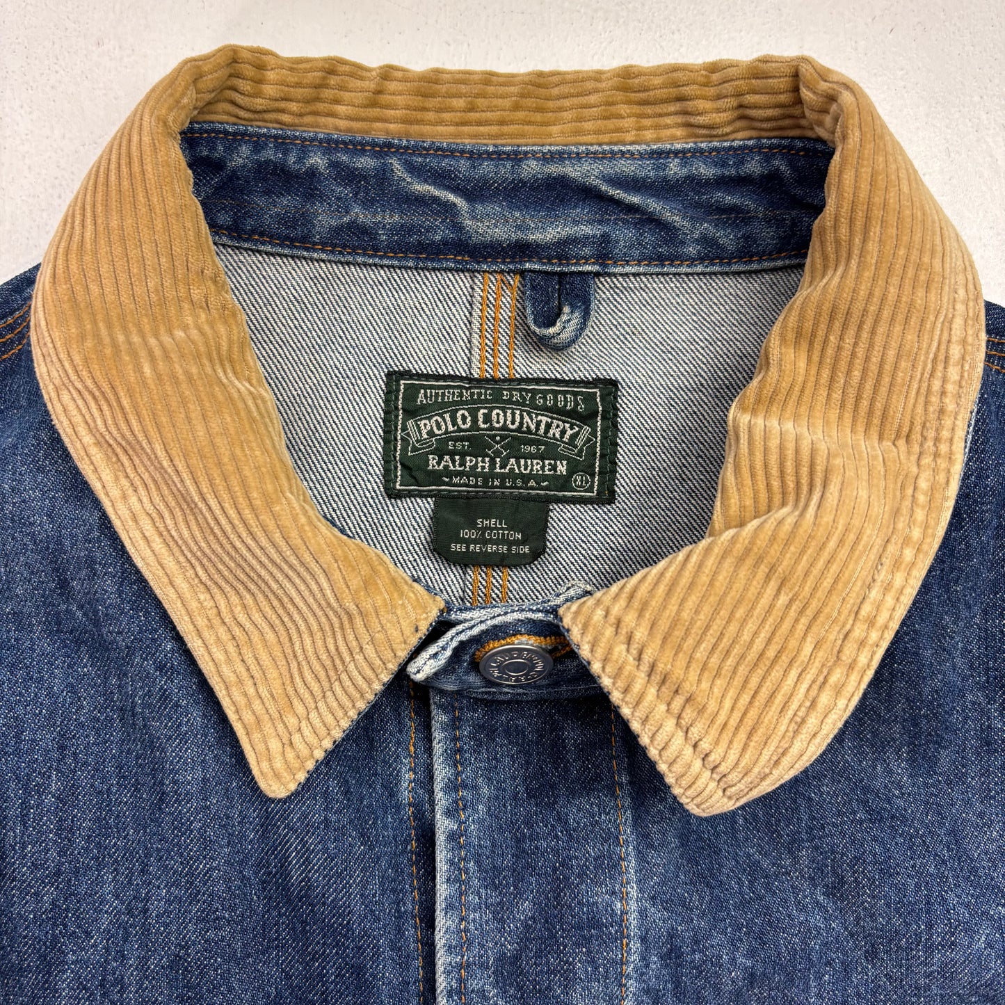 Polo Country Denim Barn Coat Workwear Jacket - XL