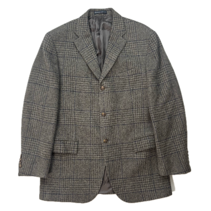 Polo Ralph Lauren Grey Windowpane Tweed Blazer Sports Coat (Wool Alpaca) - 44L