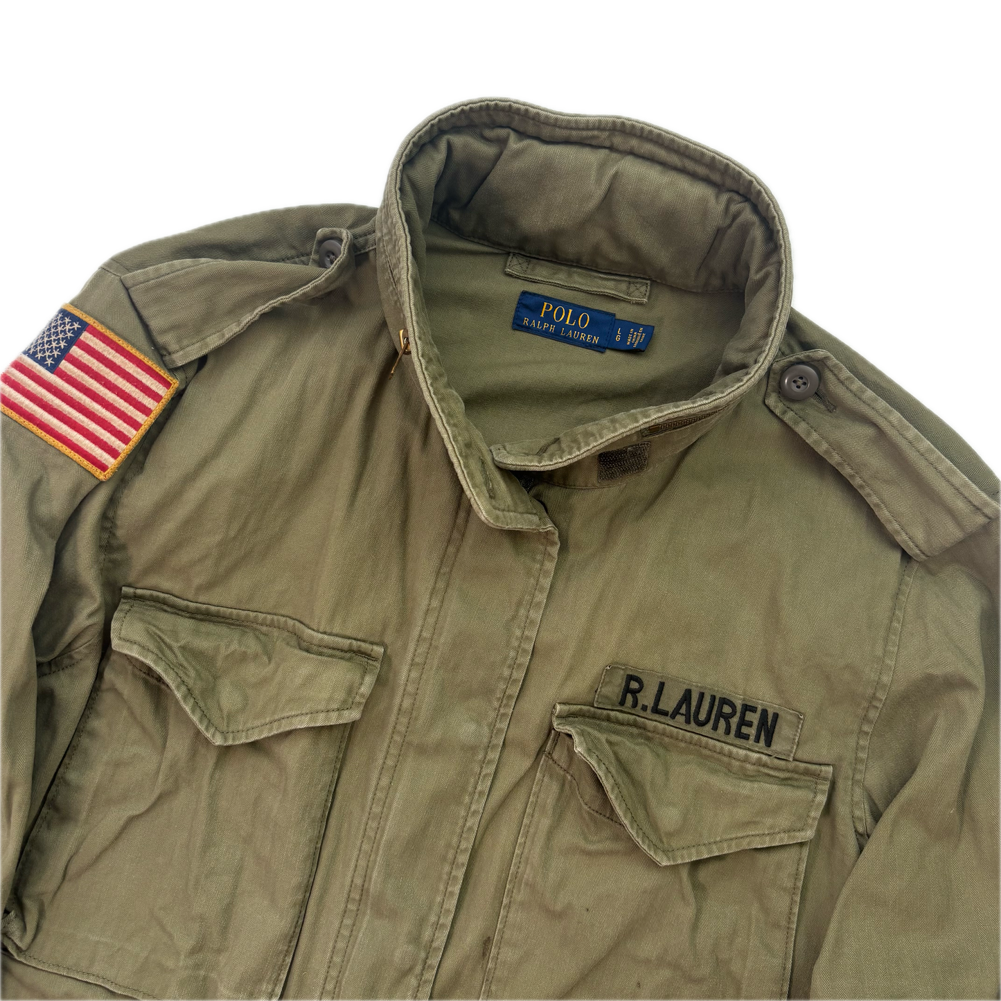 Polo Ralph Lauren Green Army Military Field Jacket - L