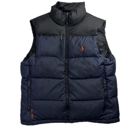 Polo Ralph Lauren Navy Black Body Warmer Gilet Down Vest - L
