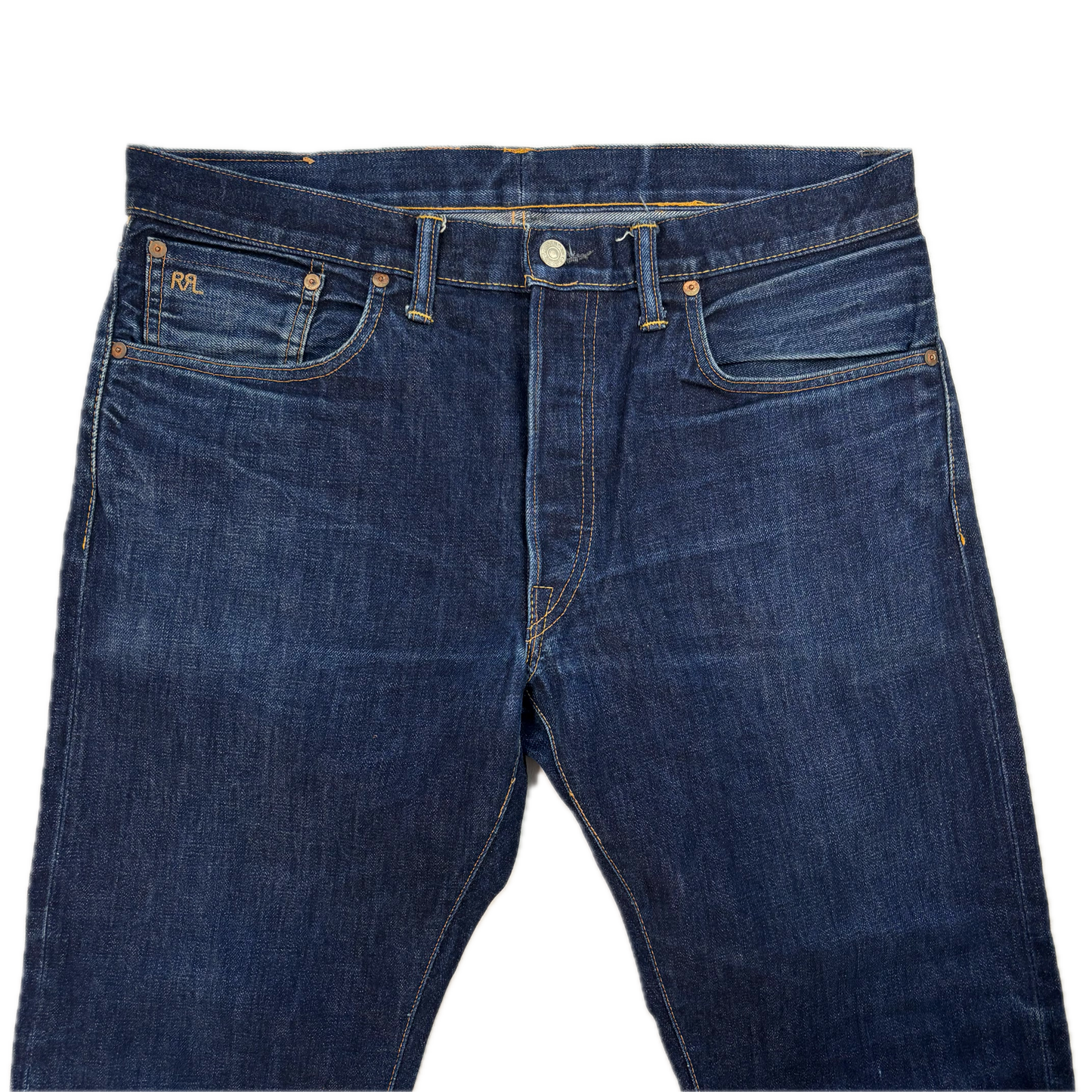 RRL Ralph Lauren Blue Jeans Slim Fit American Woven Selvedge Denim - 36x30