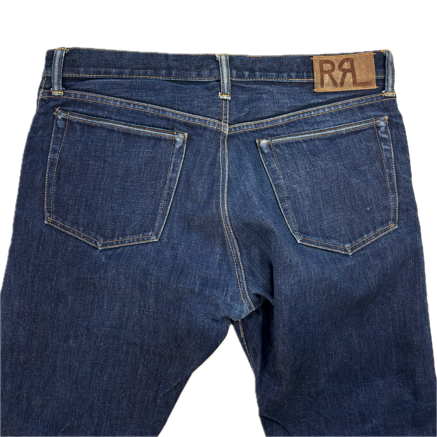 RRL Ralph Lauren Blue Jeans Slim Fit American Woven Selvedge Denim - 36x30