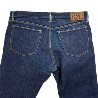 RRL Ralph Lauren Blue Jeans Slim Fit American Woven Selvedge Denim - 36x30