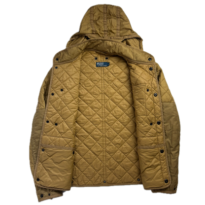 2 in 1 Tan Utility Jacket with Quilted Liner - L