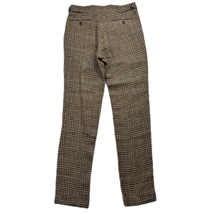 Polo Ralph Lauren Brown Glen Plaid Dress Pants Preppy (Linen Silk Wool) - 32x34