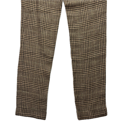 Polo Ralph Lauren Brown Glen Plaid Dress Pants Preppy (Linen Silk Wool) - 32x34