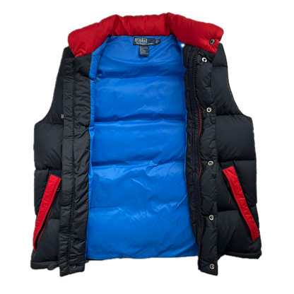 Polo Ralph Lauren Black USA Winter Event Puffer Gilet Down Vest - S