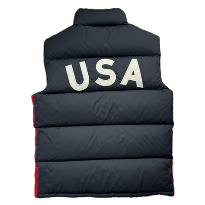 Polo Ralph Lauren Black USA Winter Event Puffer Gilet Down Vest - S