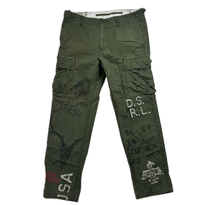 Denim & Supply Ralph Lauren Green Southwestern Cargo Pants Trousers -  33x32 (33x29)