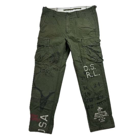 Denim & Supply Ralph Lauren Green Southwestern Cargo Pants Trousers -  33x32 (33x29)