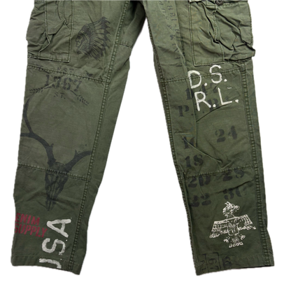 Denim & Supply Ralph Lauren Green Southwestern Cargo Pants Trousers -  33x32 (33x29)