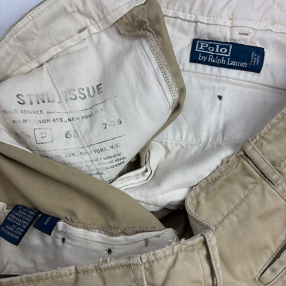Polo Ralph Lauren Paint Splatter Distressed Beige Chinos - 38x32