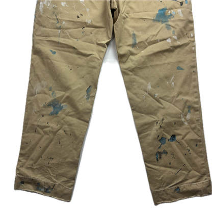 Polo Ralph Lauren Paint Splatter Distressed Beige Chinos - 38x32