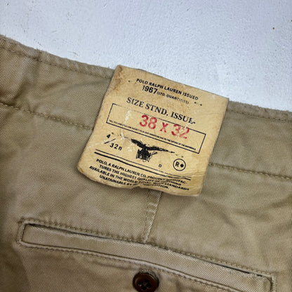 Polo Ralph Lauren Paint Splatter Distressed Beige Chinos - 38x32