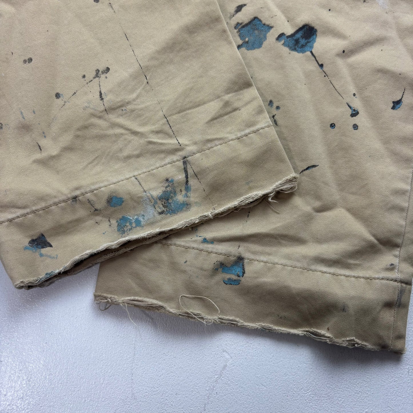 Polo Ralph Lauren Paint Splatter Distressed Beige Chinos - 38x32