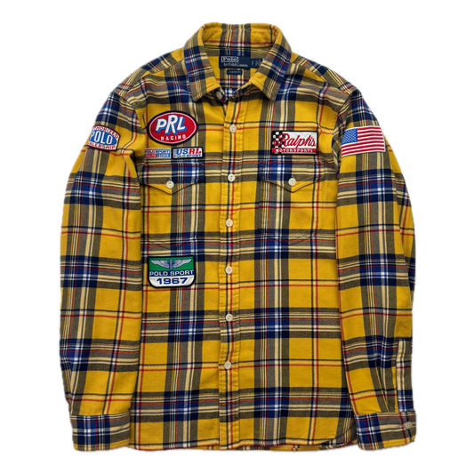 Polo Ralph Lauren Polo Sport Racing Yellow Plaid Button Up Shirt - S