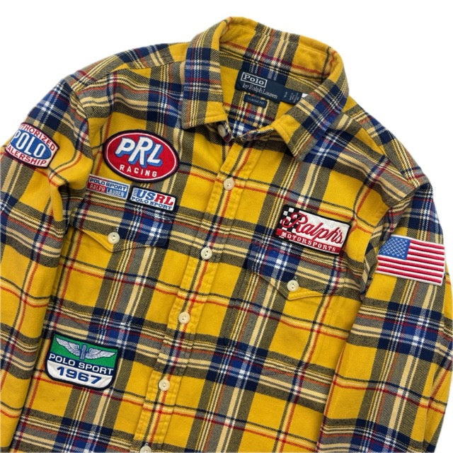 Polo Ralph Lauren Polo Sport Racing Yellow Plaid Button Up Shirt - S