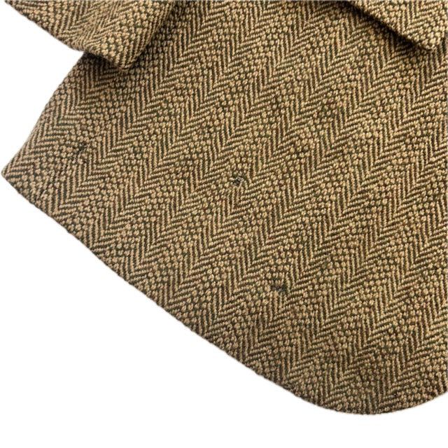 Polo Ralph Lauren Brown Green Herringbone Tweed Blazer Sports Coat Wool - 46R
