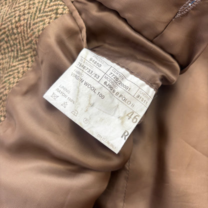 Polo Ralph Lauren Brown Green Herringbone Tweed Blazer Sports Coat Wool - 46R