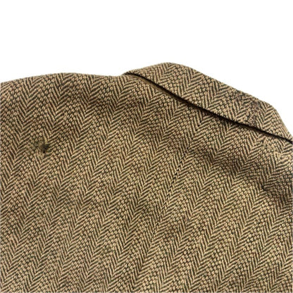 Polo Ralph Lauren Brown Green Herringbone Tweed Blazer Sports Coat Wool - 46R