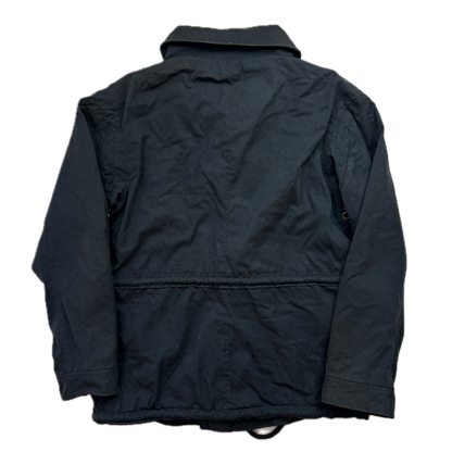 Polo Ralph Lauren Navy Double Breasted Rain Mac Shawl Collar Coat Lined - L