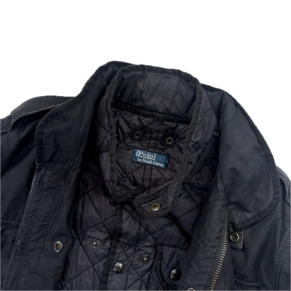 Polo Ralph Lauren 2 in 1 Black Utility Jacket with Quilted Liner - L