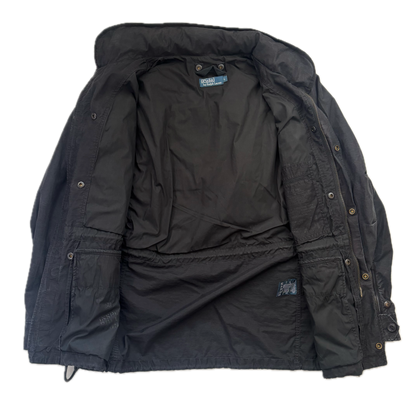 Polo Ralph Lauren 2 in 1 Black Utility Jacket with Quilted Liner - L
