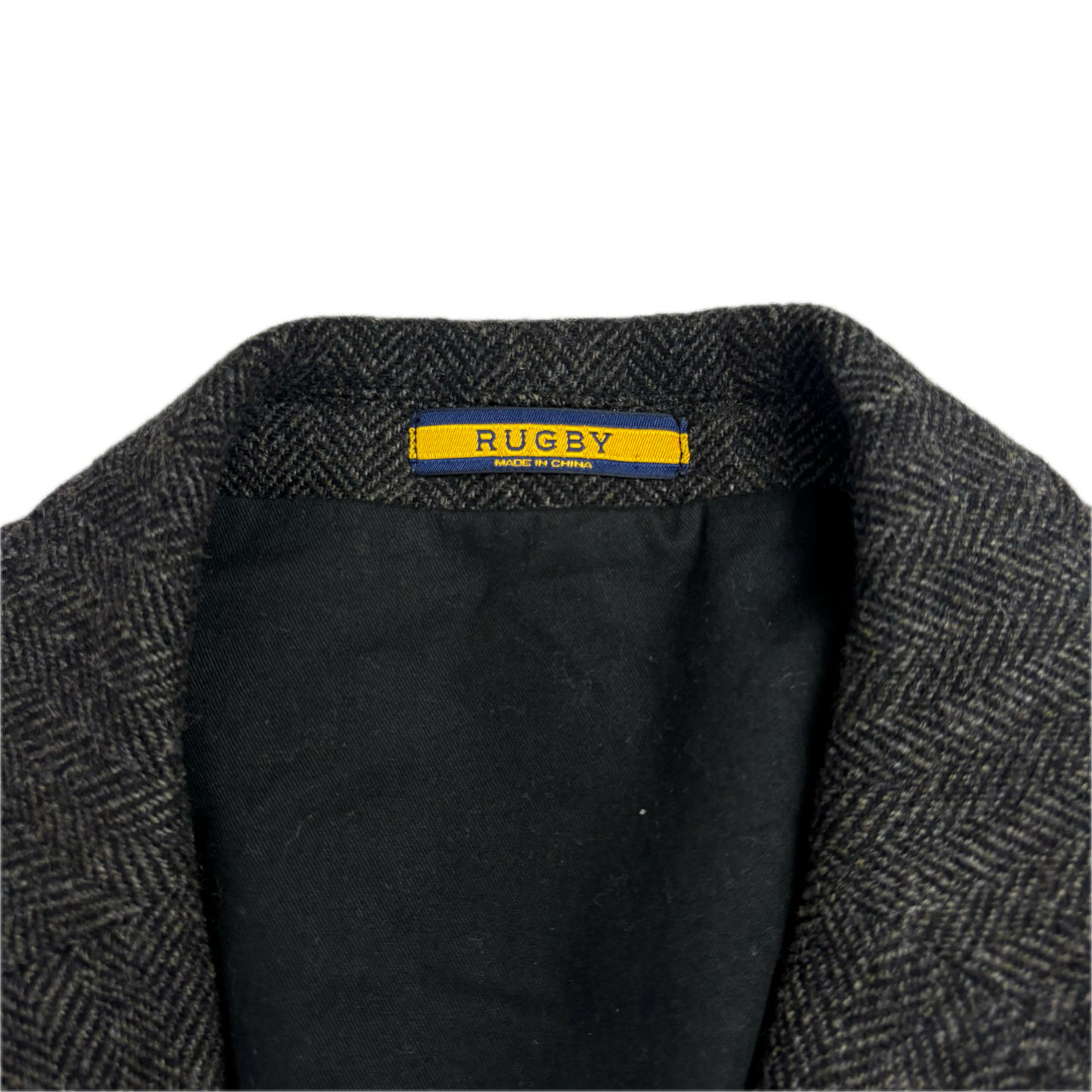 Ralph Lauren Rugby Dark Grey Herringbone Blazer (Wool) - 40R