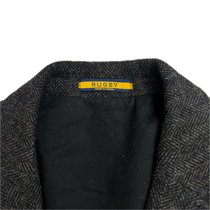 Ralph Lauren Rugby Dark Grey Herringbone Blazer (Wool) - 40R
