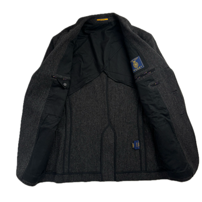 Ralph Lauren Rugby Dark Grey Herringbone Blazer (Wool) - 40R