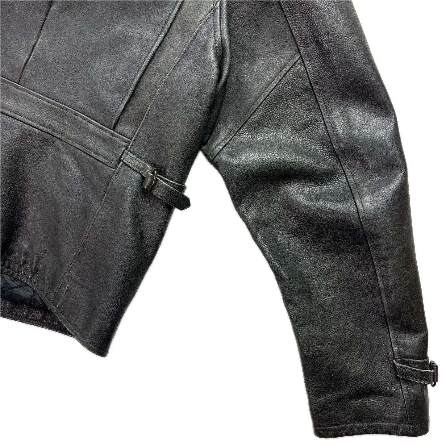 Polo Ralph Lauren Black Leather Moto Jacket Biker - XL