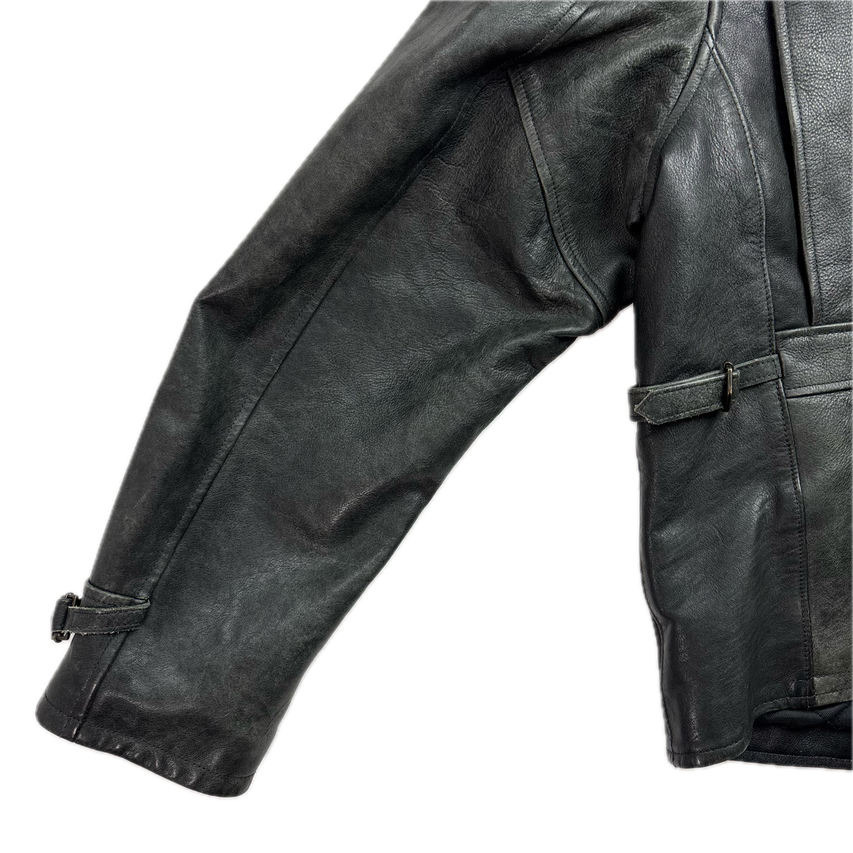 Polo Ralph Lauren Black Leather Moto Jacket Biker - XL