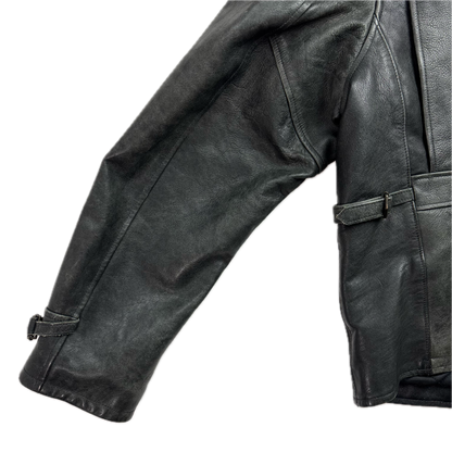 Polo Ralph Lauren Black Leather Moto Jacket Biker - XL