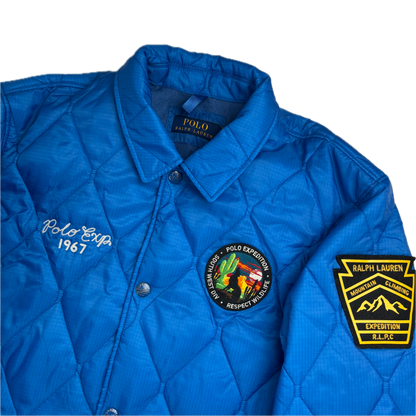 Polo Ralph Lauren Blue Quilted Coach Jacket Expedition Sportsman - M