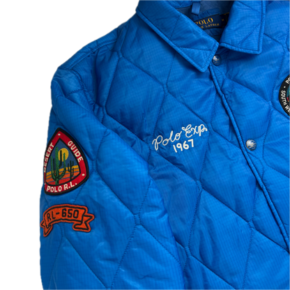 Polo Ralph Lauren Blue Quilted Coach Jacket Expedition Sportsman - M