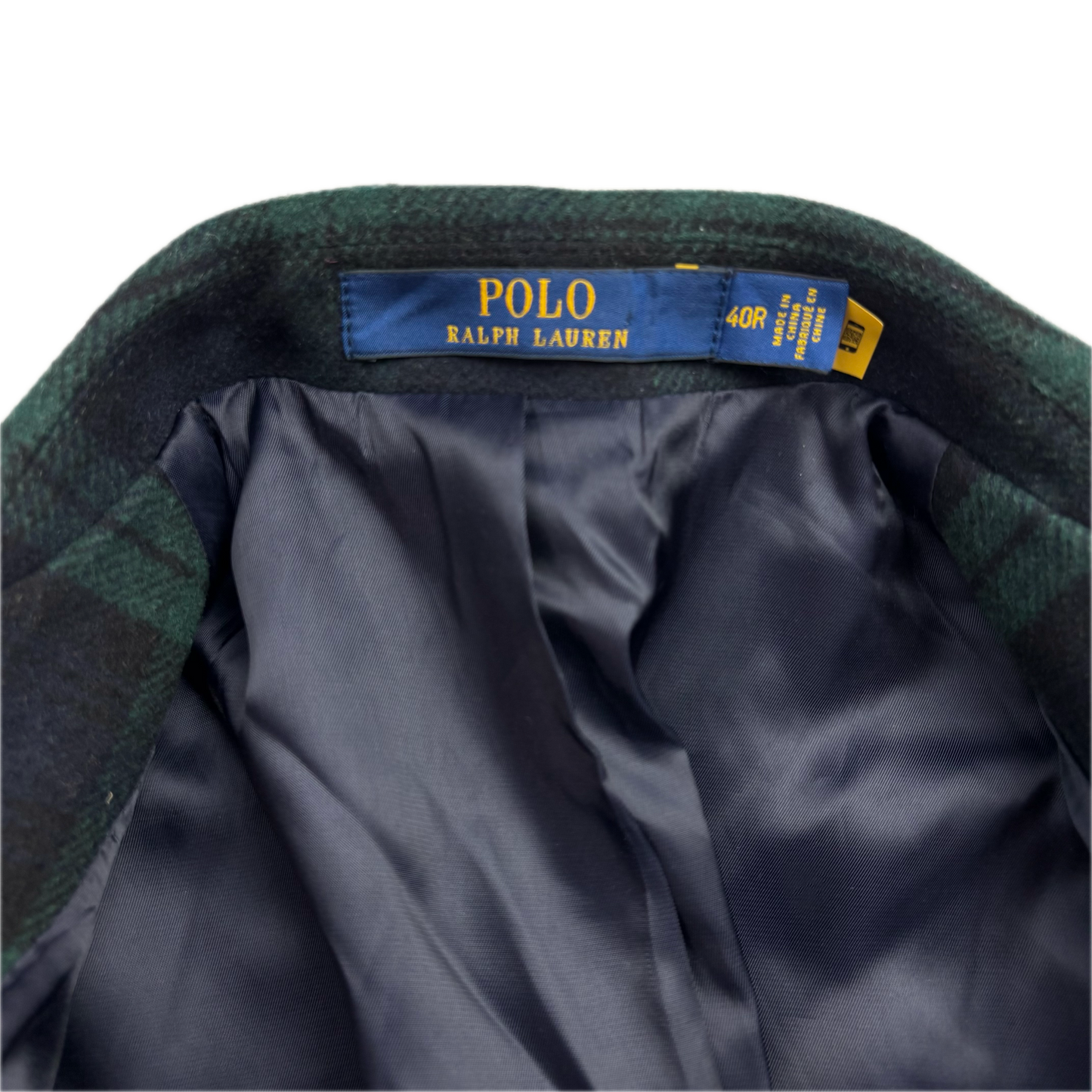 Polo Ralph Lauren BlackWatch Green Navy Tartan Modern Fit Blazer Sports Coat - 40R