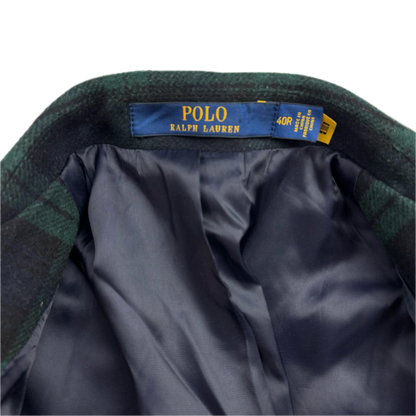 Polo Ralph Lauren BlackWatch Green Navy Tartan Modern Fit Blazer Sports Coat - 40R