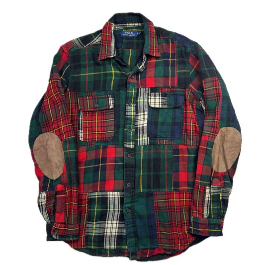 Polo Ralph Lauren Plaid Tartan Patchwork Shirt (Cotton) - M