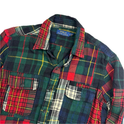 Polo Ralph Lauren Plaid Tartan Patchwork Shirt (Cotton) - M