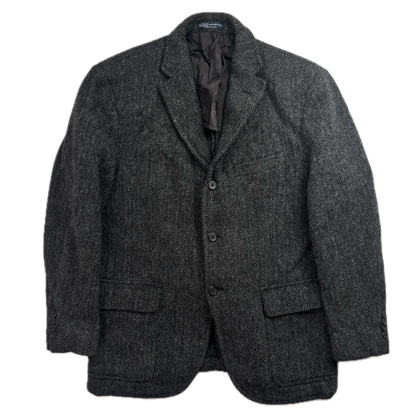 Polo Ralph Lauren Dark Grey Herringbone Blazer (Wool) - 42R