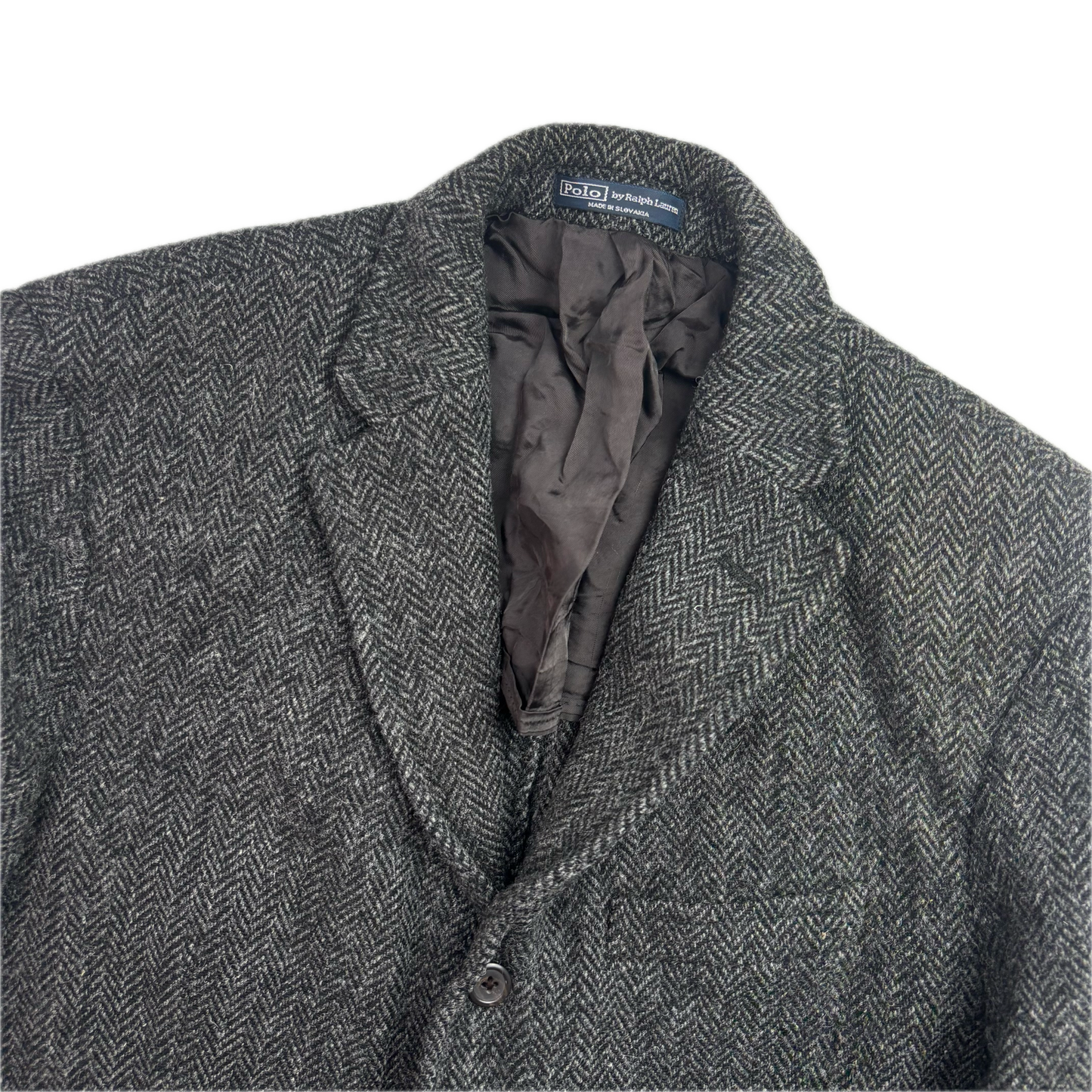 Polo Ralph Lauren Dark Grey Herringbone Blazer (Wool) - 42R