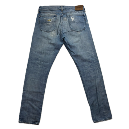 Polo Ralph Lauren Sullivan Slim Jeans Camo Patchwork Distressed - 32x32