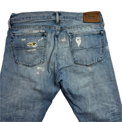 Polo Ralph Lauren Sullivan Slim Jeans Camo Patchwork Distressed - 32x32