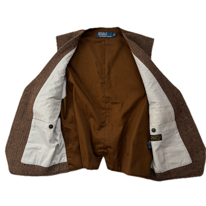 Polo Ralph Lauren Brown Herringbone Waistcoat (Wool) - M
