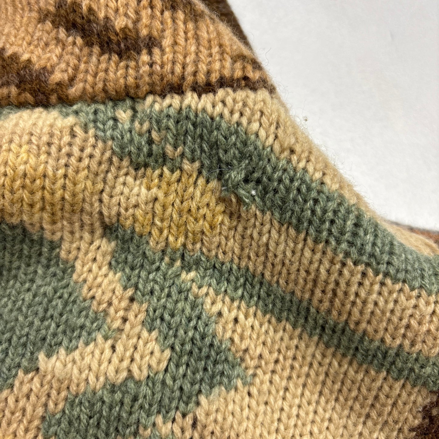 Lauren Aztec Hand Knit Belted Cardigan (Wool) - M