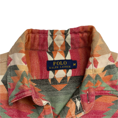 Polo Ralph Lauren Orange Beige Aztec Beacon Shirt - M