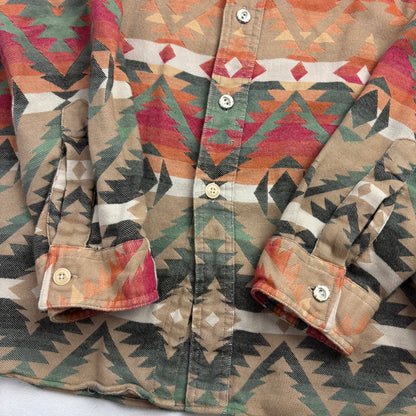 Polo Ralph Lauren Orange Beige Aztec Beacon Shirt - M
