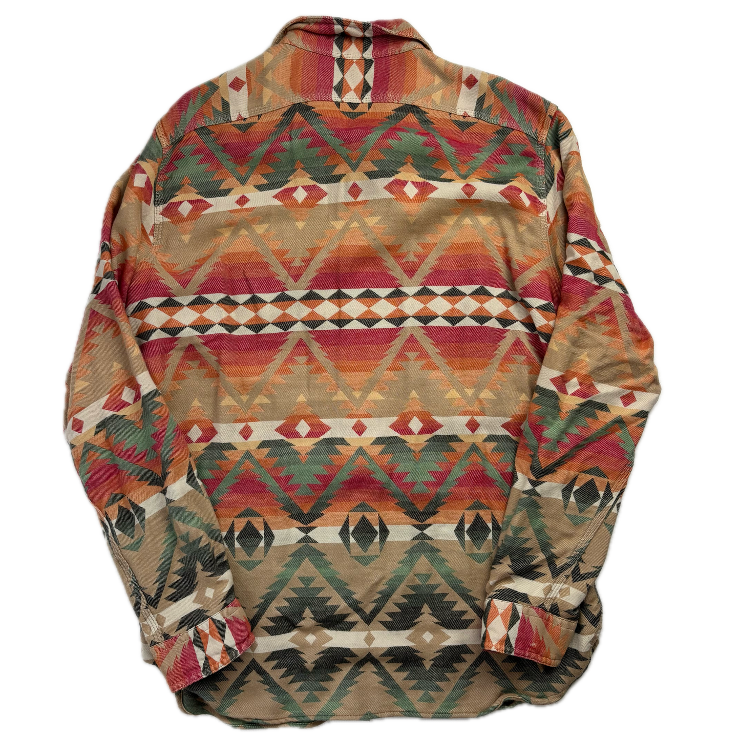 Polo Ralph Lauren Orange Beige Aztec Beacon Shirt - M