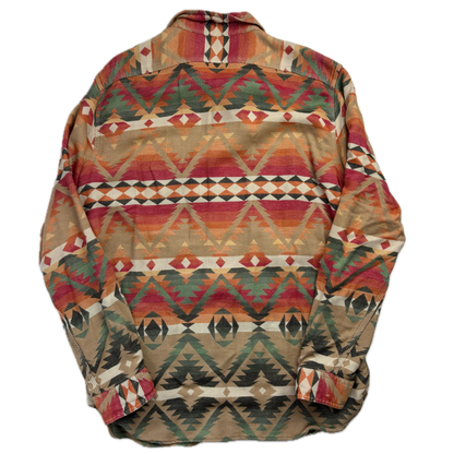 Polo Ralph Lauren Orange Beige Aztec Beacon Shirt - M