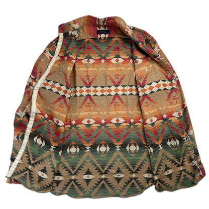 Polo Ralph Lauren Orange Beige Aztec Beacon Shirt - M